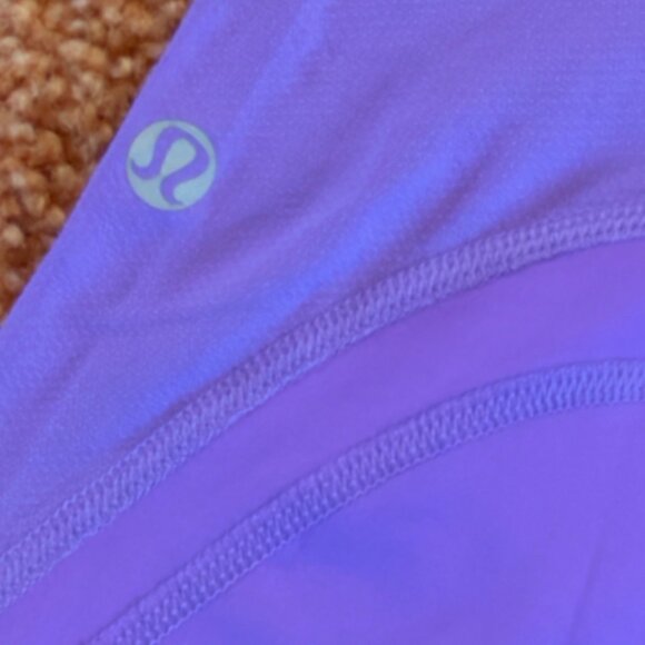Lululemon Run Inspire Crop & Stuff Your Bra Power Purple Set Lot of 2 Size 4 - Picture 9 of 11